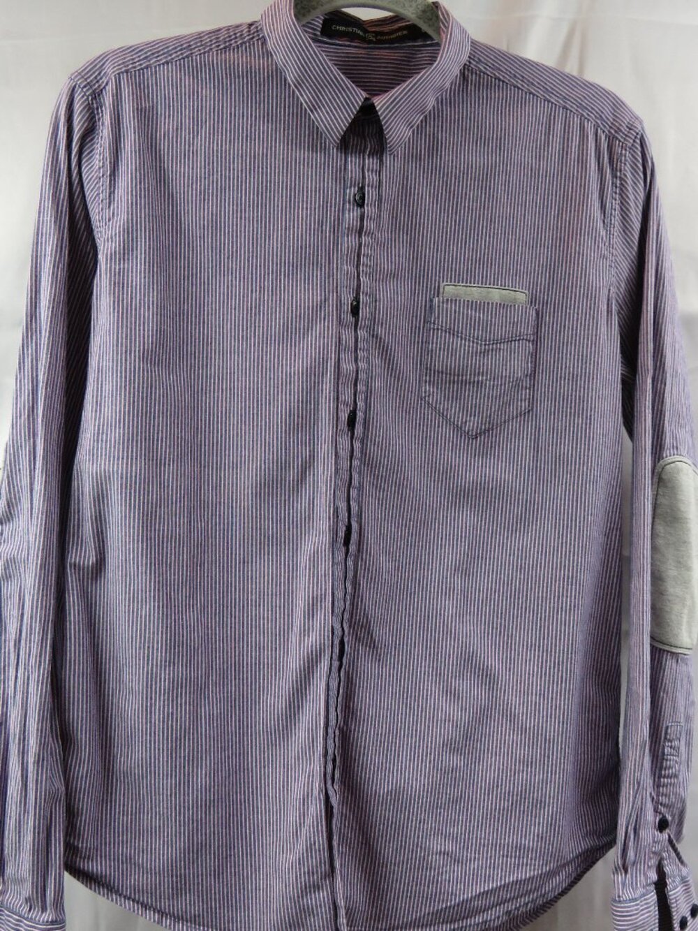 Christian Audigier Men's Size Small Long Sleeve Button Front Shirt with a Pocket